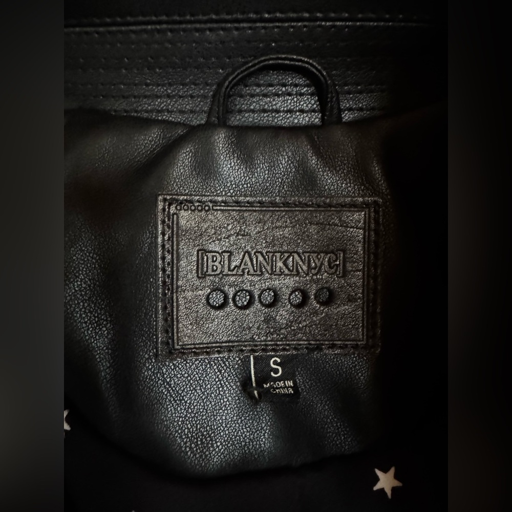 BlankNYC Faux Leather Moto Biker Jacket Goth Punk Skate Motorcycle Whimsygoth - Picture 8 of 9